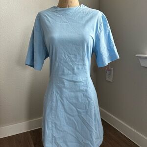Abercrombie & Fitch Light Blue Textured Shift Dress